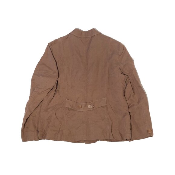 Pendleton Suit Womens Size L Brown Linen Blend Button-up Lightweight - Picture 7 of 13